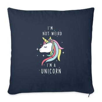 Ich bin nicht komisch ich bin ein Einhorn - Sofakissenbezug 45 x 45 cm - Navy - Vorne