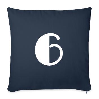 6. 6 YEARS. 6th ANNIVERSARY. BIRTHDAY 6 YEARS - Sofa pillowcase 17,3'' x 17,3'' (45 x 45 cm) - navy - Front