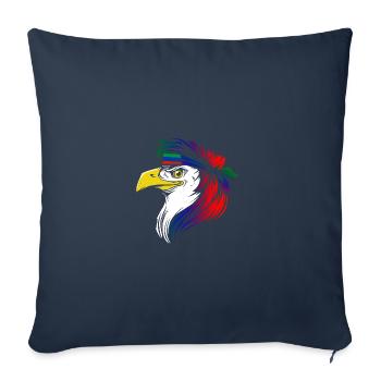 Daguestan - Housse de coussin décorative 45 x 45 cm - bleu marine - Devant