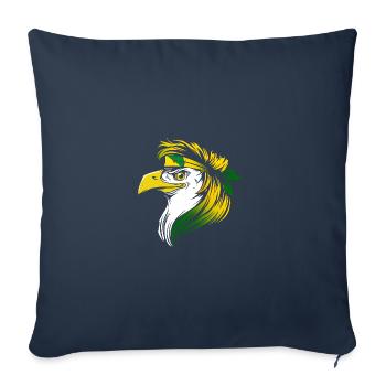 Guyane française - Housse de coussin décorative 45 x 45 cm - bleu marine - Devant