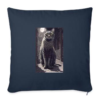 Cat | Pet | Cat Fan | cute | Kitten - Sofa pillowcase 17,3'' x 17,3'' (45 x 45 cm) - navy - Front
