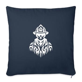 Pompier Passion Métier Pompier - Housse de coussin décorative 45 x 45 cm - bleu marine - Devant
