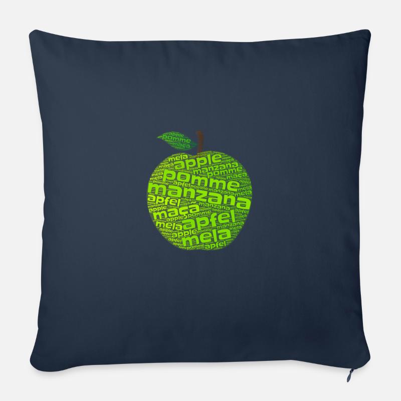 Conception Apple - Housse de coussin décorative 45 x 45 cm - bleu marine