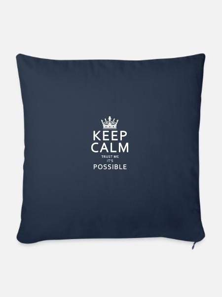 keep calm - Sofakissenbezug 45 x 45 cm - Navy