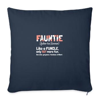 FAUNTIE! Funny aunt - Sofa pillowcase 17,3'' x 17,3'' (45 x 45 cm) - navy - Front