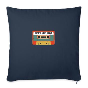 The best of 1980's retro birthday cassette - Sofa pillowcase 17,3'' x 17,3'' (45 x 45 cm) - navy - Front