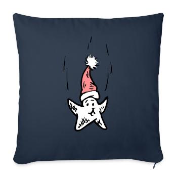 Merry Christmas star - Sofa pillowcase 17,3'' x 17,3'' (45 x 45 cm) - navy - Front