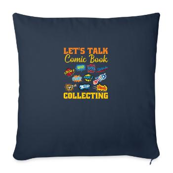 Comics Lover Comic Book Collecting Guide Comics - Sofa pillowcase 17,3'' x 17,3'' (45 x 45 cm) - navy - Front