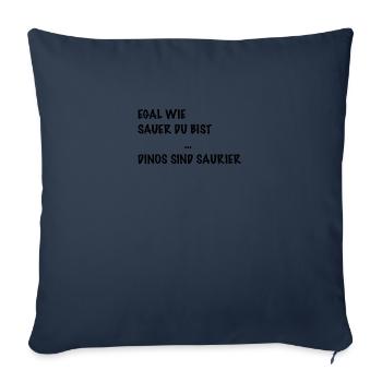 Dinosaurier - Sofakissenbezug 45 x 45 cm - Navy - Vorne
