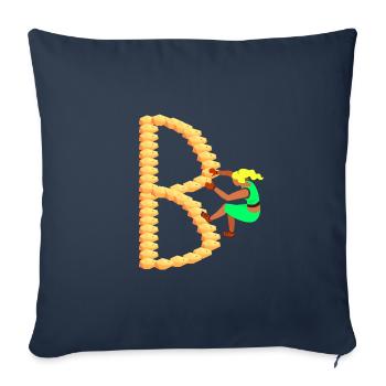 Climbing, Bouldering, Sport Climbing, Climbing Wall, Top - Sofa pillowcase 17,3'' x 17,3'' (45 x 45 cm) - navy - Front