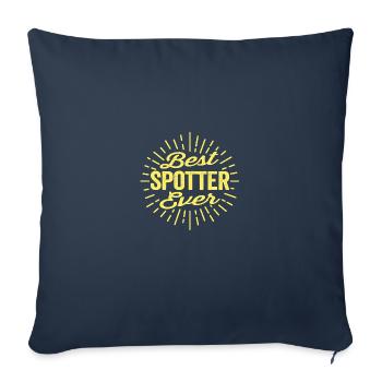 Best Spotter Ever Beam - Vintage Gift Airplane - Sofa pillowcase 17,3'' x 17,3'' (45 x 45 cm) - navy - Front