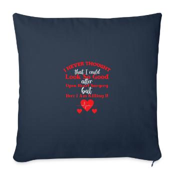 Crise cardiaque Chirurgie cardiaque Chirurgie Hospital - Housse de coussin décorative 45 x 45 cm - bleu marine - Devant