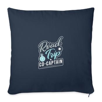 Road Trip - Housse de coussin décorative 45 x 45 cm - bleu marine - Devant