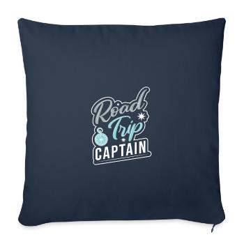 Road Trip - Housse de coussin décorative 45 x 45 cm - bleu marine - Devant