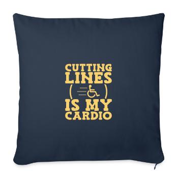 Wheelchair wheelchair access - Sofa pillowcase 17,3'' x 17,3'' (45 x 45 cm) - navy - Front