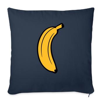 fruit banana delicious healthy eat banana peel krum - Sofa pillowcase 17,3'' x 17,3'' (45 x 45 cm) - navy - Front