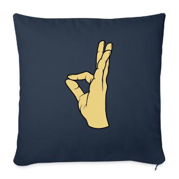 Parfait geste de la main très savoureux - Housse de coussin décorative 45 x 45 cm - bleu marine - Devant