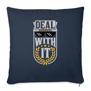 Deal with it Laurel Wreath - Sofa pillowcase 17,3'' x 17,3'' (45 x 45 cm) - navy - Front