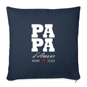 Loving dad since 2020 - Sofa pillowcase 17,3'' x 17,3'' (45 x 45 cm) - navy - Front