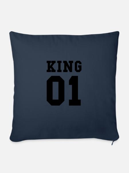 king 01 - Sofakissenbezug 45 x 45 cm - Navy