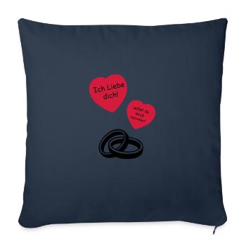 willst du mich heiraten - Sofakissenbezug 45 x 45 cm - Navy - Vorne
