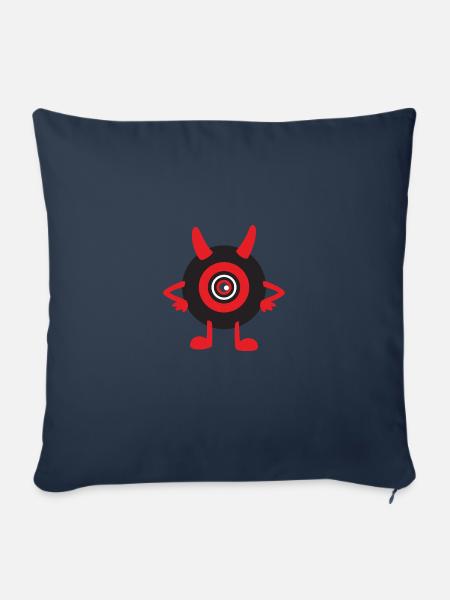 red devil monster - Sofakissenbezug 45 x 45 cm - Navy