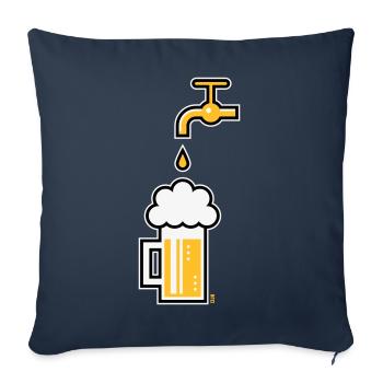 Robinet de chope à bière (Chope à bière Chope à bière / 3C) - Housse de coussin décorative 45 x 45 cm - bleu marine - Devant