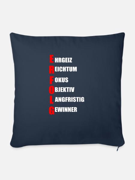 Erfolg - Sofakissenbezug 45 x 45 cm - Navy