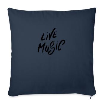 live music! - Sofa pillowcase 17,3'' x 17,3'' (45 x 45 cm) - navy - Front