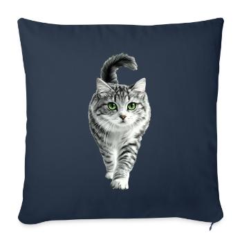 Amerikanische Locken - Sofakissenbezug 45 x 45 cm - Navy - Vorne