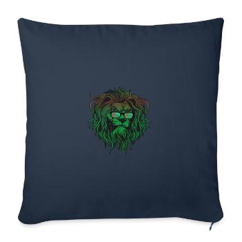 Turkménistan - Housse de coussin décorative 45 x 45 cm - bleu marine - Devant