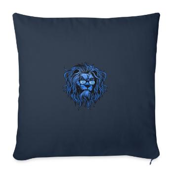 Ouïghours - Housse de coussin décorative 45 x 45 cm - bleu marine - Devant