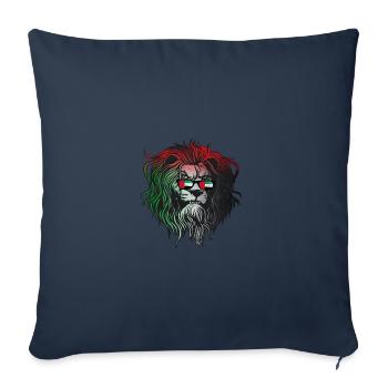 E.A.U - Housse de coussin décorative 45 x 45 cm - bleu marine - Devant