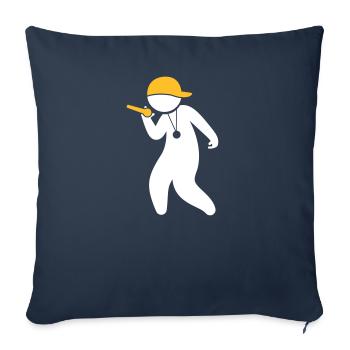 Hiphop Rapper - Housse de coussin décorative 45 x 45 cm - bleu marine - Devant
