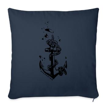 ancre Asgard - Housse de coussin décorative 45 x 45 cm - bleu marine - Devant