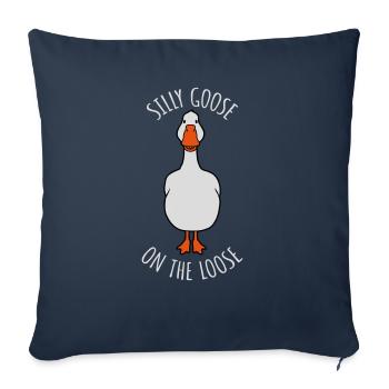 goose on the loose - Sofa pillowcase 17,3'' x 17,3'' (45 x 45 cm) - navy - Front