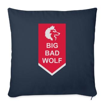 big bad wolf quote - Sofa pillowcase 17,3'' x 17,3'' (45 x 45 cm) - navy - Front