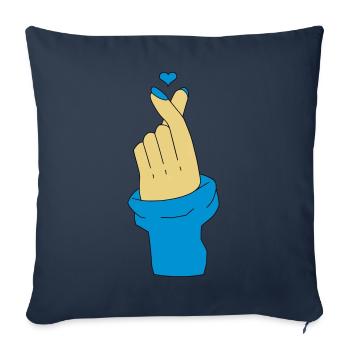 Love U Koreanisch - Sofakissenbezug 45 x 45 cm - Navy - Vorne