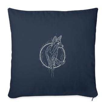 Fox forest nature - Sofa pillowcase 17,3'' x 17,3'' (45 x 45 cm) - navy - Front