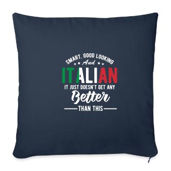 Italien Flagge Souvenirs für Italiener Männer Frau - Sofakissenbezug 45 x 45 cm - Navy - Vorne