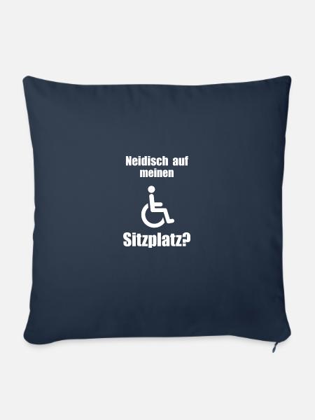 Rollstuhl Witz - Sofakissenbezug 45 x 45 cm - Navy