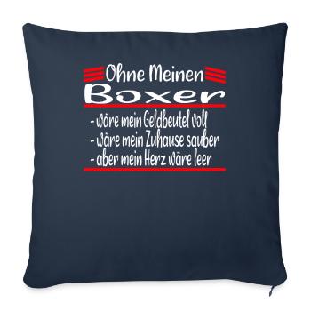 Boxer, German Boxer Dog Gift - Sofa pillowcase 17,3'' x 17,3'' (45 x 45 cm) - navy - Front
