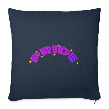 | de la fierté Gay, lgbtq, gay, amour - Housse de coussin décorative 45 x 45 cm - bleu marine - Devant
