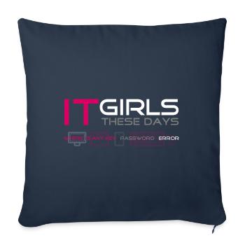 IT Girls Pink - Sofa pillowcase 17,3'' x 17,3'' (45 x 45 cm) - navy - Front