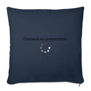Connerie en préparation - Housse de coussin décorative 45 x 45 cm - bleu marine - Devant