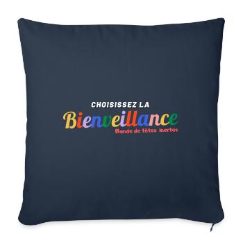 Choisissez la Bienveillance - Housse de coussin décorative 45 x 45 cm - bleu marine - Devant