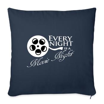 films - Housse de coussin décorative 45 x 45 cm - bleu marine - Devant