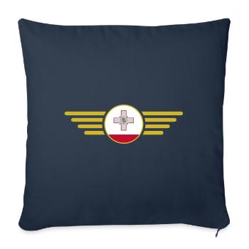 I Love Malta, Elegance Style Design T-Shirt - Sofa pillowcase 17,3'' x 17,3'' (45 x 45 cm) - navy - Front