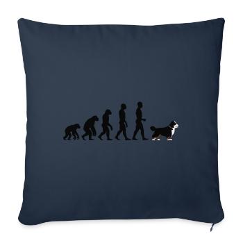 Bouvier bernois - Housse de coussin décorative 45 x 45 cm - bleu marine - Devant