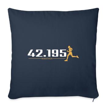 42.195 MARATHON - Sofa pillowcase 17,3'' x 17,3'' (45 x 45 cm) - navy - Front